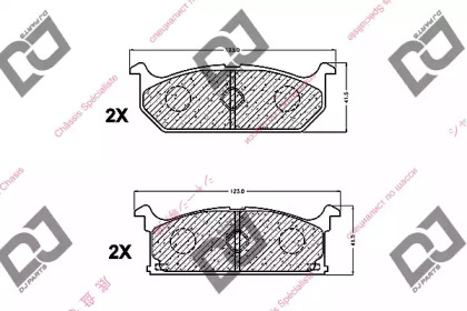 Комплект тормозных колодок DJ PARTS BP1359